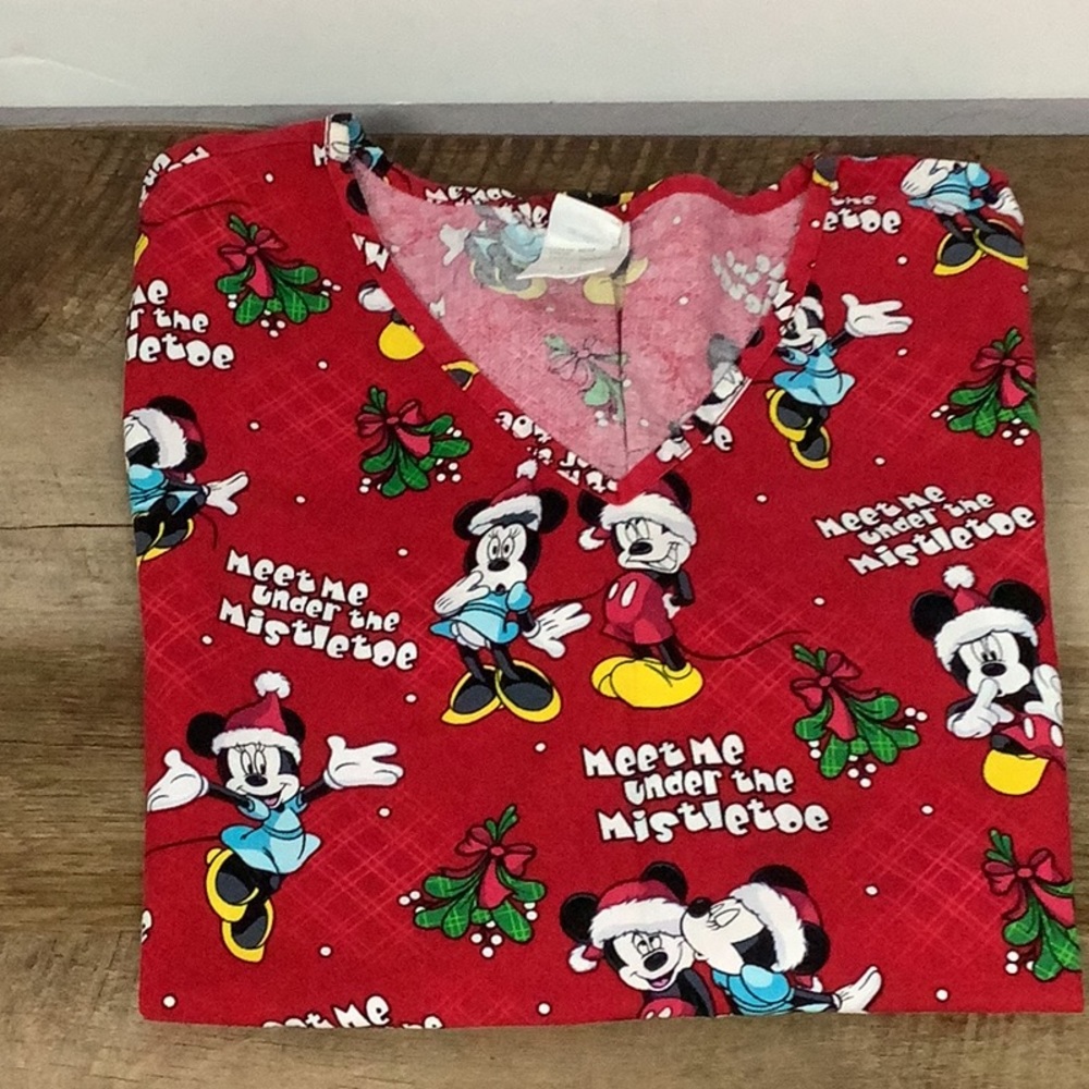 Mickey and Minnie Christmas scrub